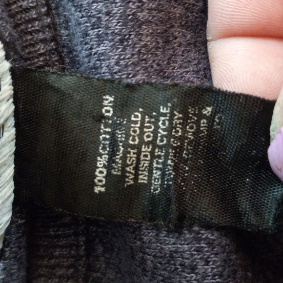 Eileen Fisher 100% Cotton Marled Black & Purple Dolman Sleeve Sweater *MED* - Picture 8 of 8